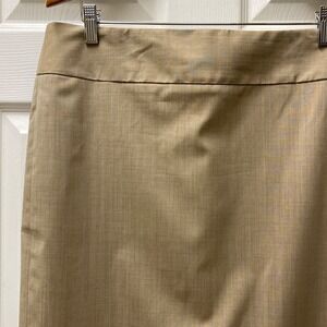 Banana Republic Women's Lined Sz 16 Wool Stretch A-Line Brown Skirt Preppy